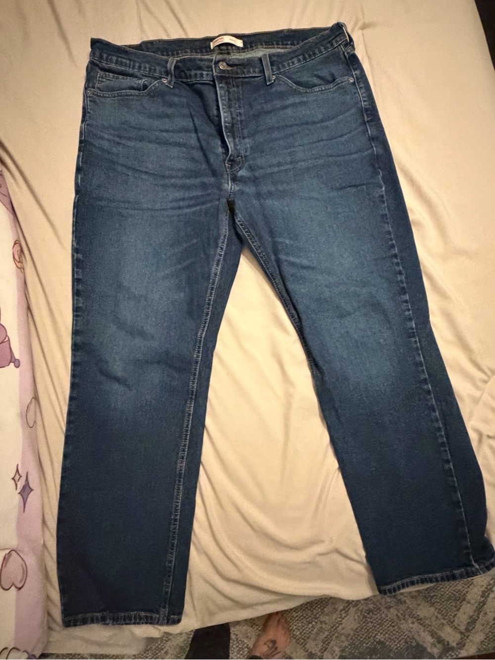 Signature by Levi Strauss Men's Dark Blue Straight Jeans